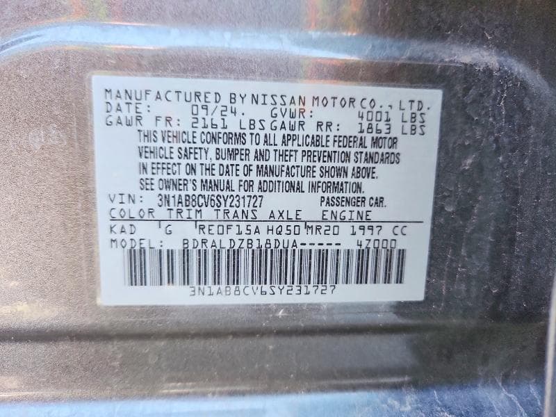 2025 NISSAN SENTRA SV 12