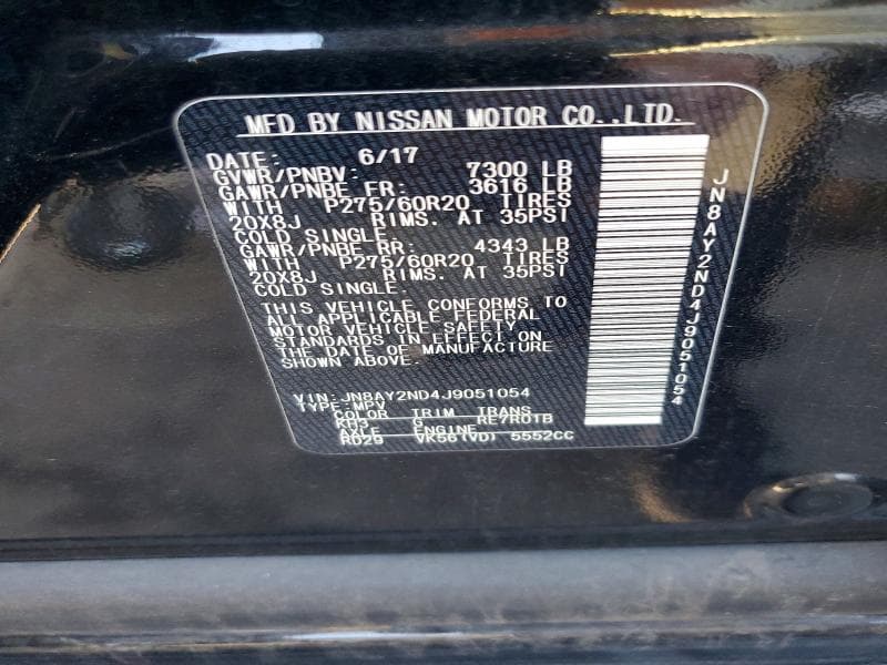 2018 NISSAN ARMADA SV SV 13