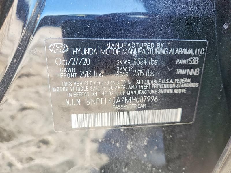 2021 HYUNDAI SONATA SEL SEL 12