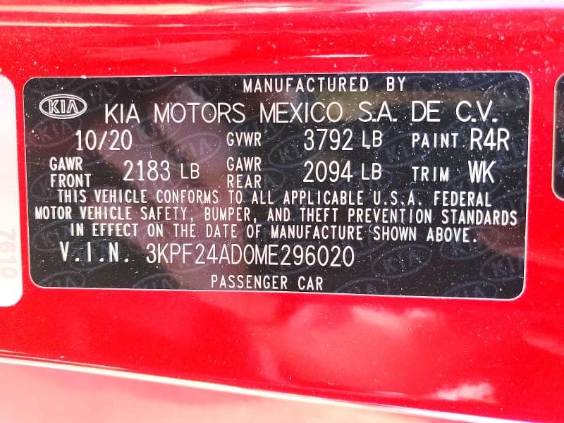 2021 KIA FORTE FE 13