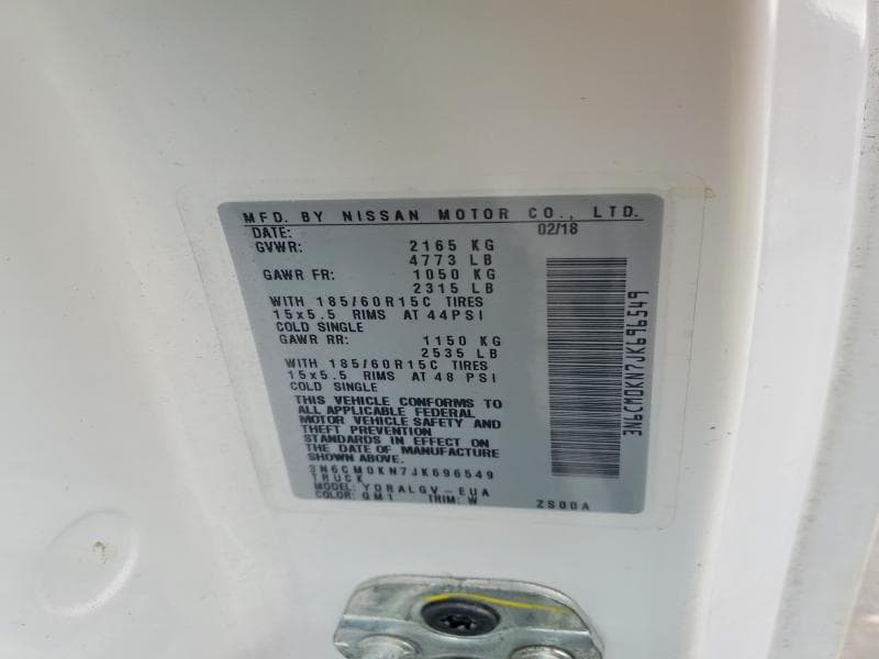 2018 NISSAN NV200 2.5S 13