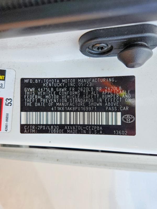 2023 TOYOTA CAMRY XSE XSE 12