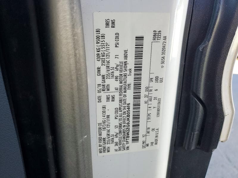 2018 FORD TRANSIT T-350 14