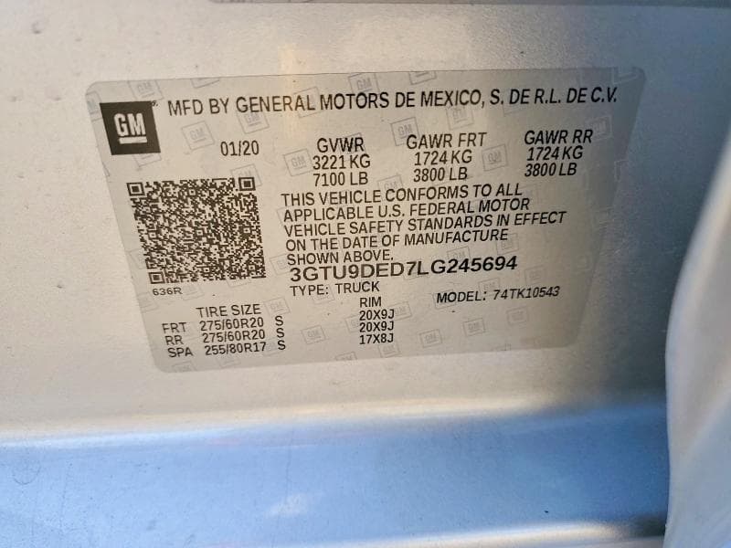 2020 GMC SIERRA K1500 SLT 12