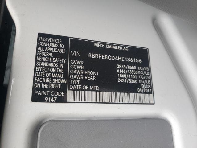 2017 MERCEDES-BENZ SPRINTER 2500 14