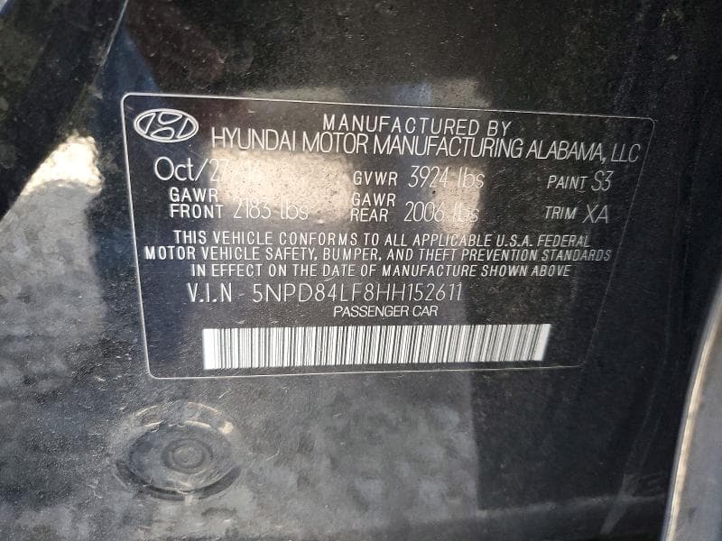 2017 HYUNDAI ELANTRA SE 12