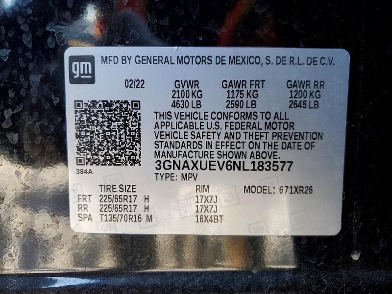 2022 CHEVROLET EQUINOX LT 14