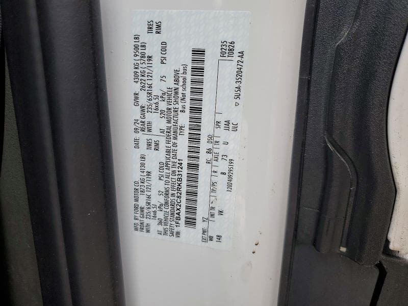2024 FORD TRANSIT T-350 13