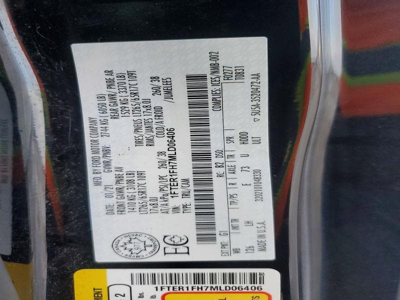 2021 FORD RANGER XL XL 12