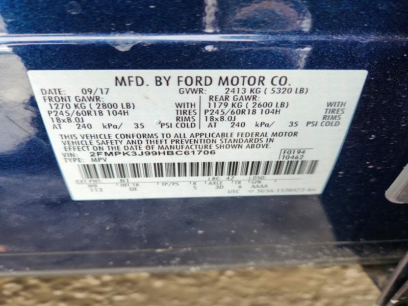 2017 FORD EDGE SEL 13