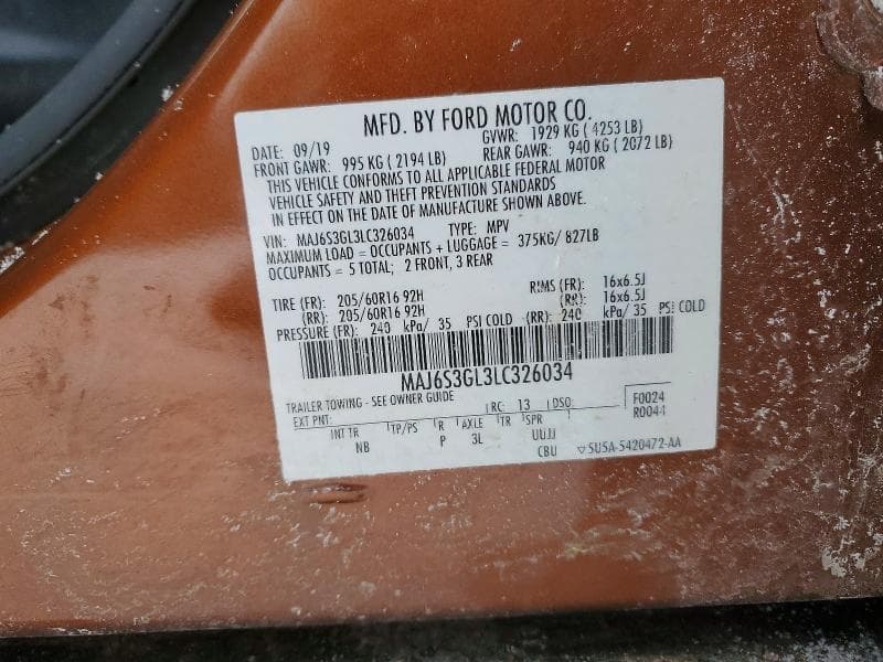 2020 FORD ECOSPORT SE SE 12