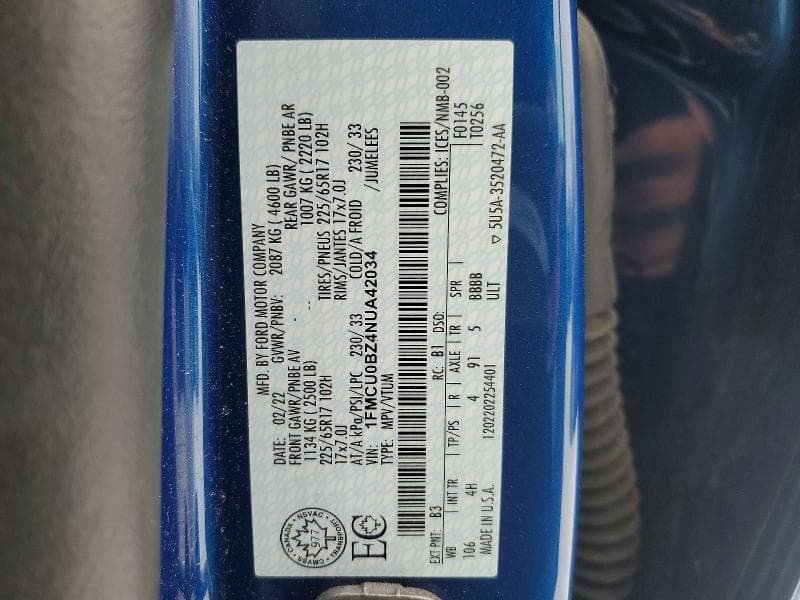 2022 FORD ESCAPE SE SE 12