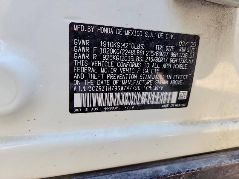 2025 HONDA HR-V EXL EXL 14