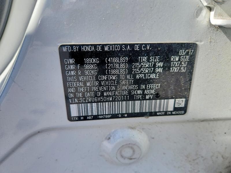2017 HONDA HR-V EX EX 13
