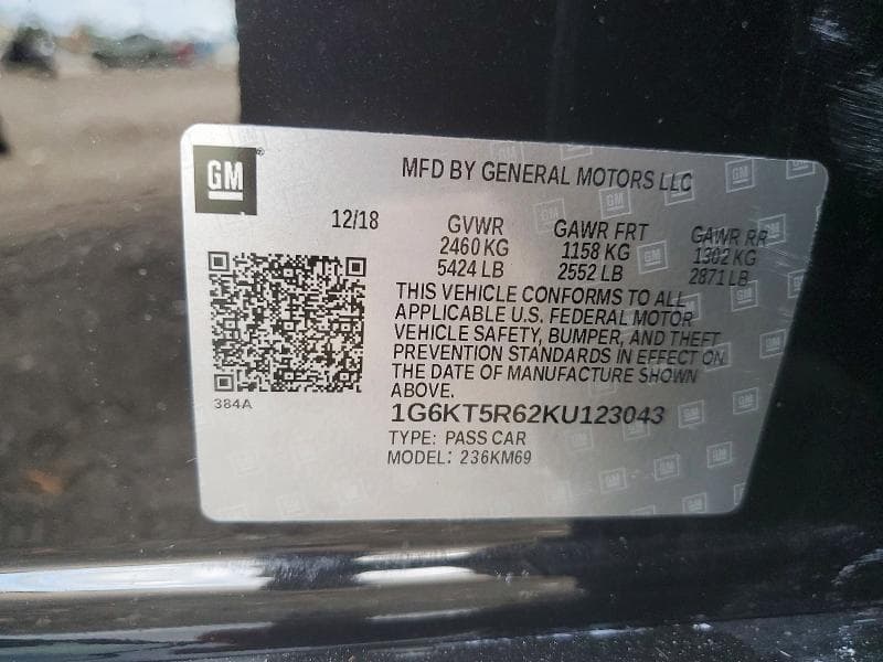 2019 CADILLAC CT6 PLATINUM CSAV 12