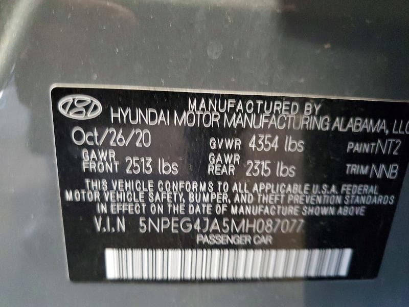 2021 HYUNDAI SONATA SE SE 12