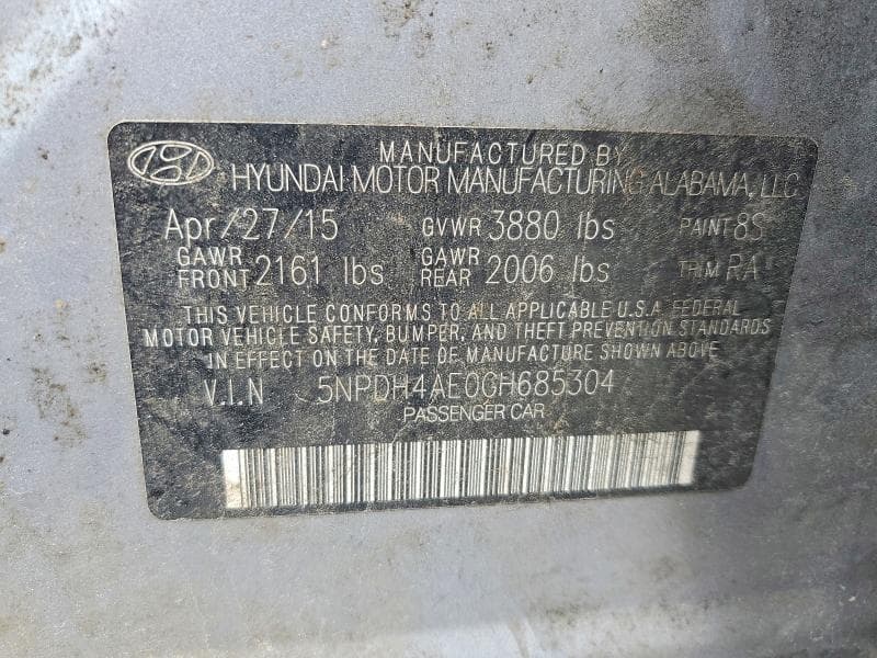 2016 HYUNDAI ELANTRA SE 12