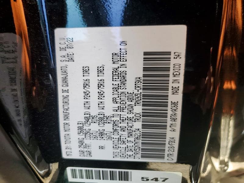 2022 TOYOTA TACOMA ACCESS CAB ACCESS CAB 12