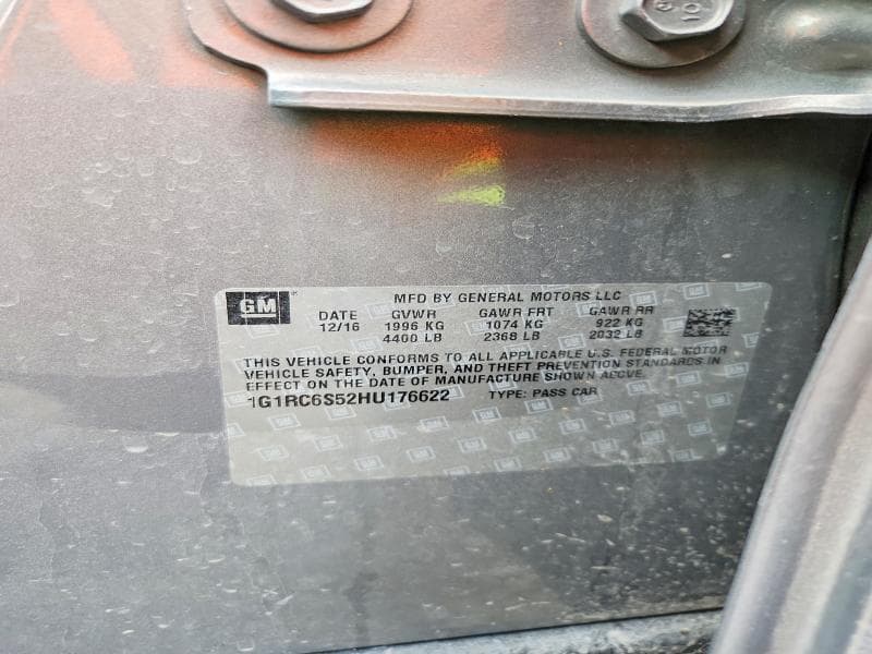 2017 CHEVROLET VOLT LT 12