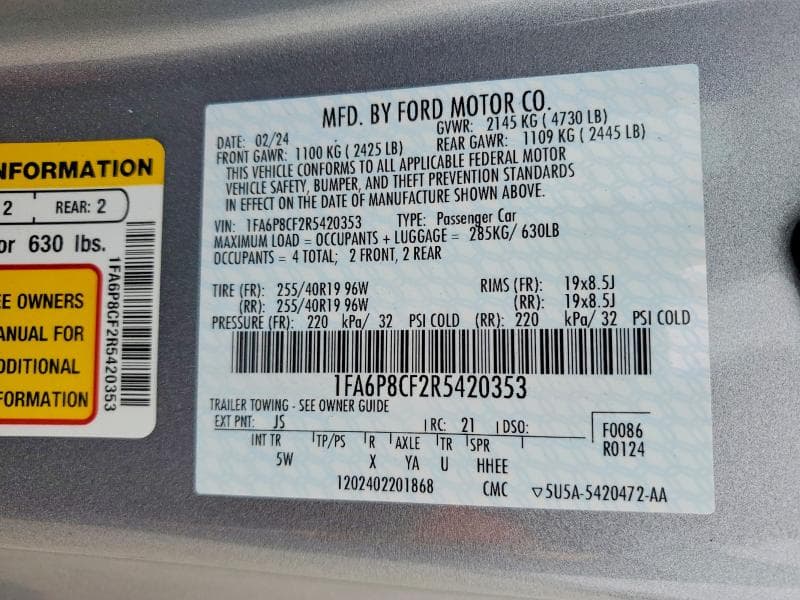 2024 FORD MUSTANG GT GT 13