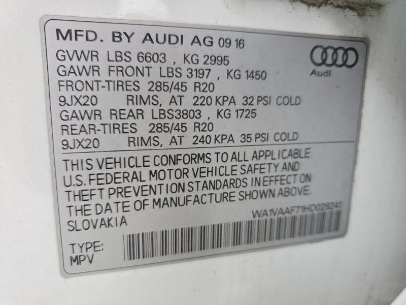 2017 AUDI Q7 PRESTIGE 14