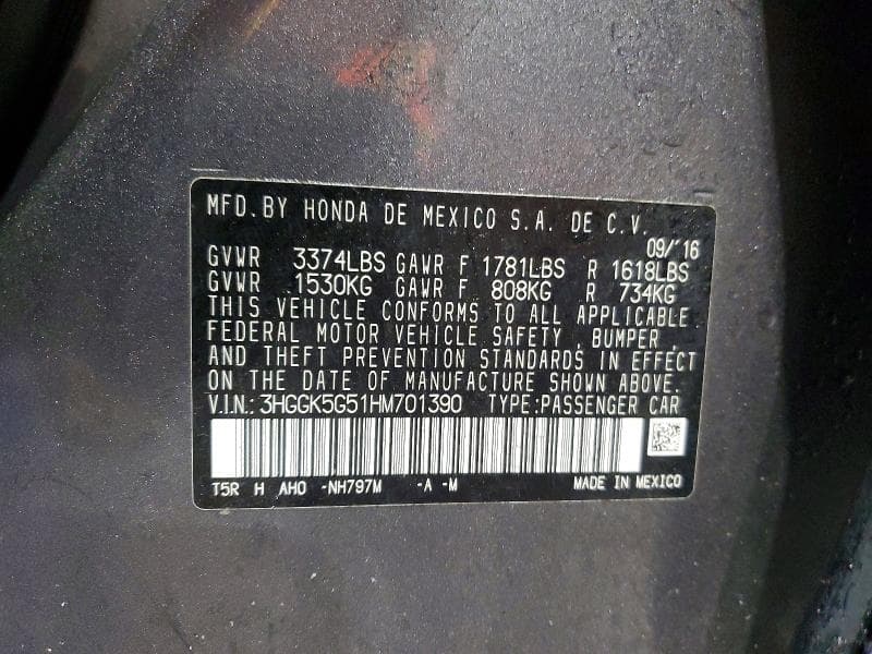 2017 HONDA FIT LX LX 13