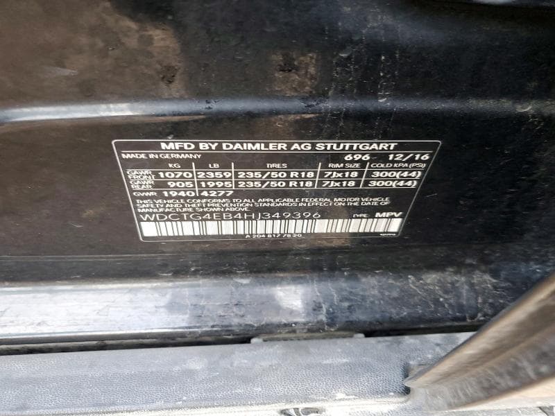 2017 MERCEDES-BENZ GLA 250 250 12