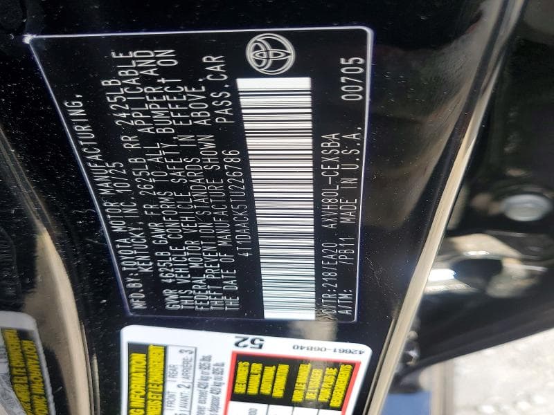 2026 TOYOTA CAMRY SE 12