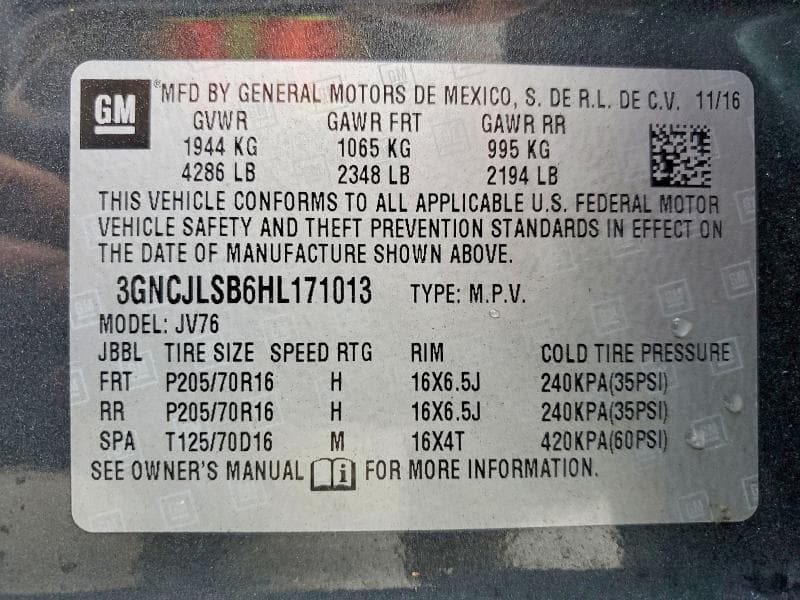 2017 CHEVROLET TRAX 1LT 13