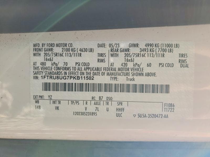 2023 FORD TRANSIT T-350 HD 14
