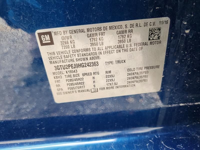 2017 GMC SIERRA K1500 DENALI K1500 DENALI 12