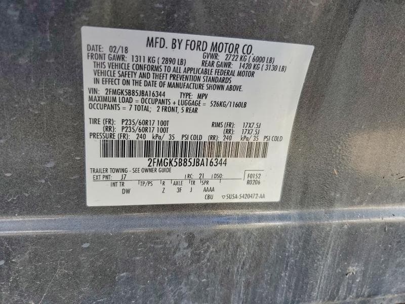 2018 FORD FLEX SE SE 14
