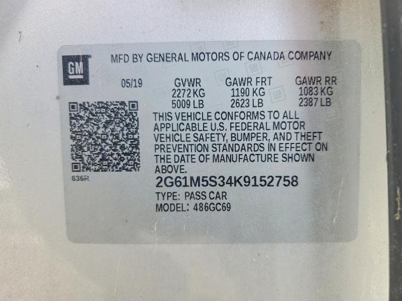 2019 CADILLAC XTS LUXURY LUXURY 13