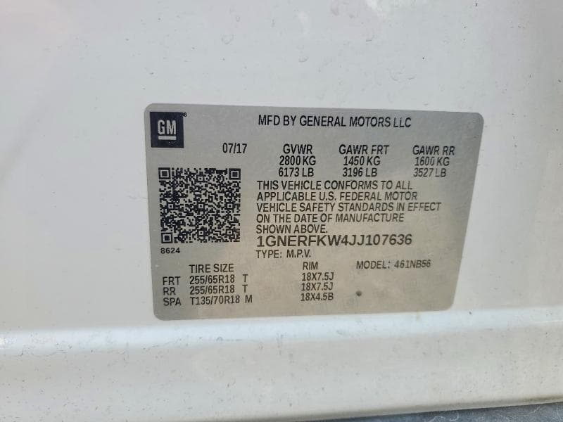 2018 CHEVROLET TRAVERSE LS LS 14