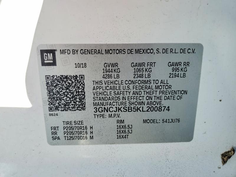 2019 CHEVROLET TRAX LS 14