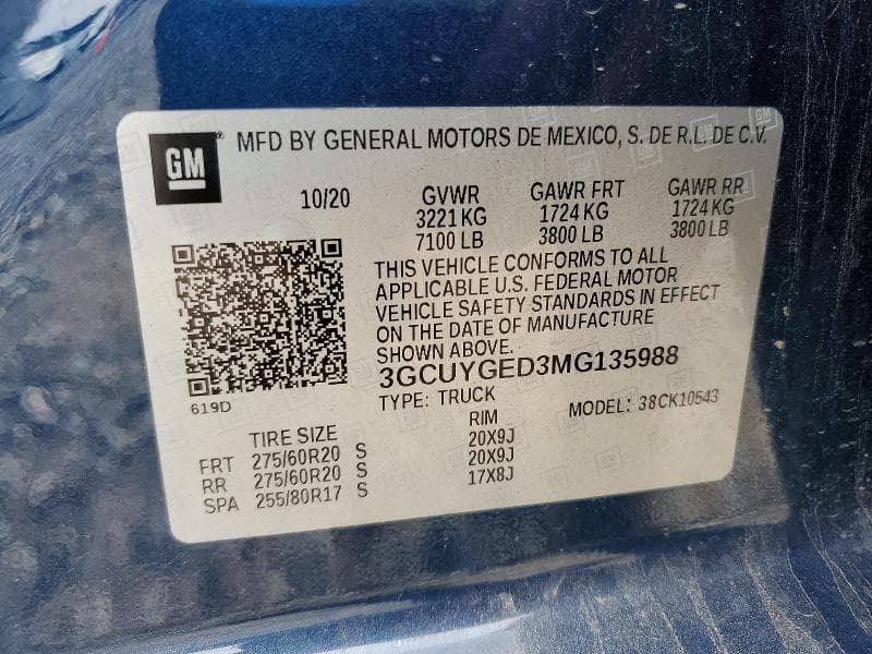 2021 CHEVROLET SILVERADO K1500 LTZ K1500 LTZ 12