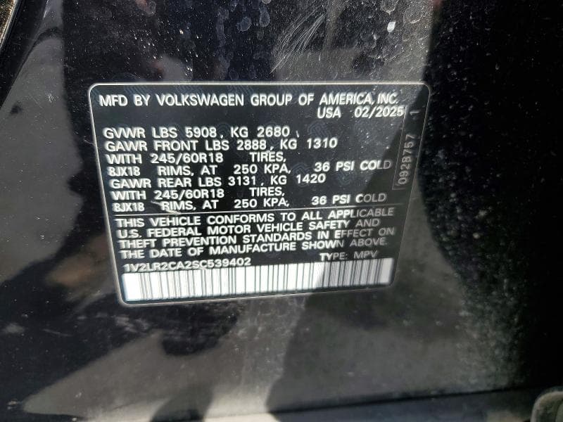 2025 VOLKSWAGEN ATLAS SE 13