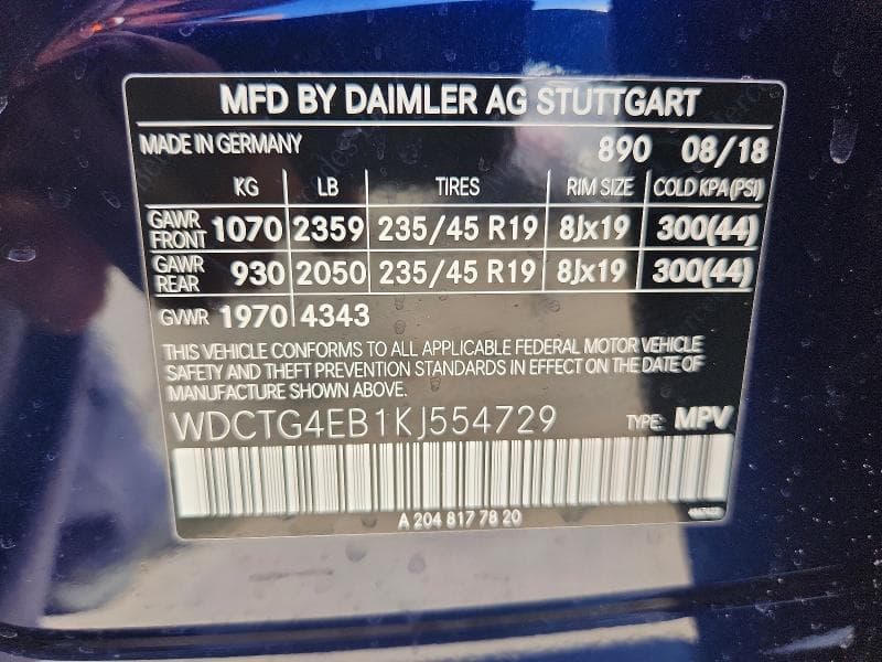 2019 MERCEDES-BENZ GLA 250 250 13