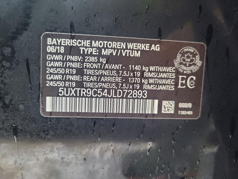 2018 BMW X3 XDRIVE30I 13
