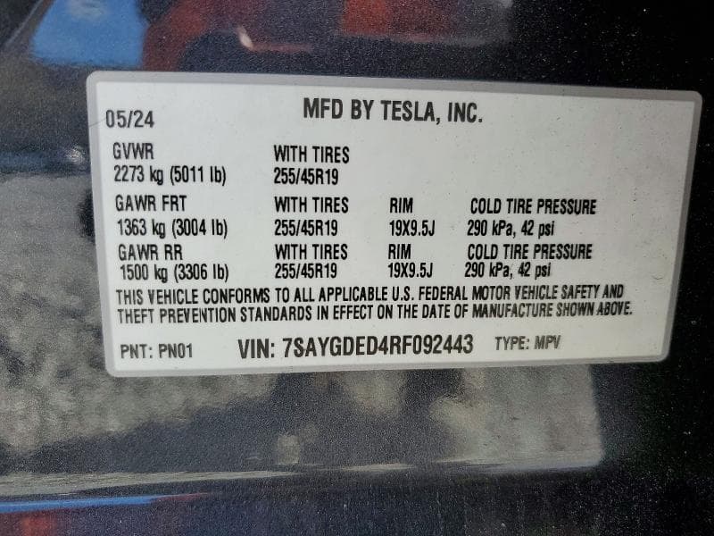 2024 TESLA MODEL Y 12