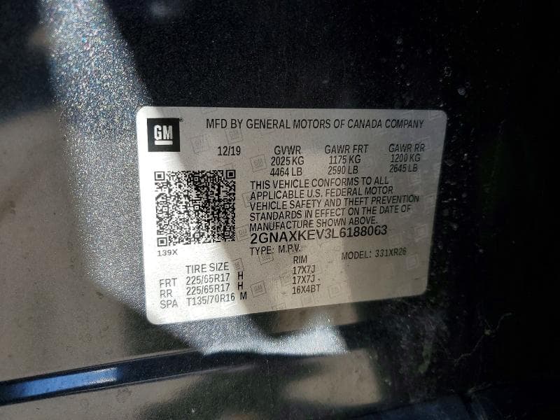 2020 CHEVROLET EQUINOX LT 12