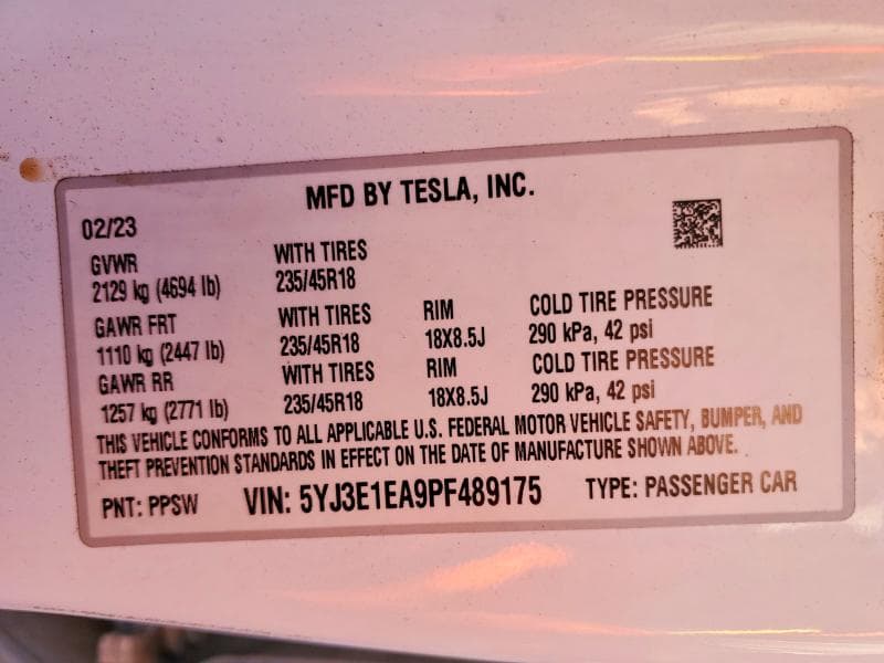 2023 TESLA MODEL 3 13