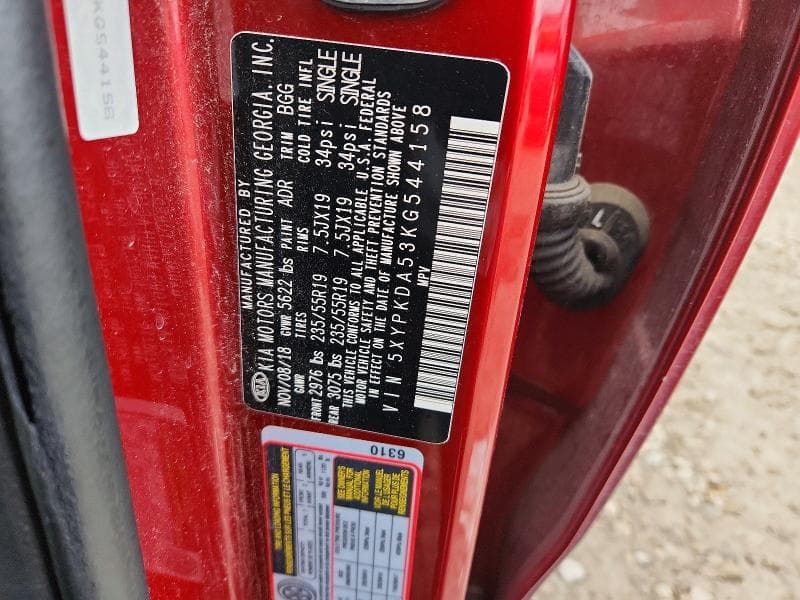 2019 KIA SORENTO SX V6 13