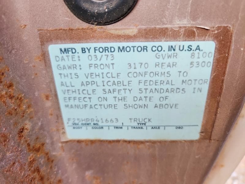 1973 FORD F250 12