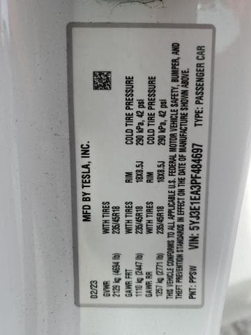2023 TESLA MODEL 3 14