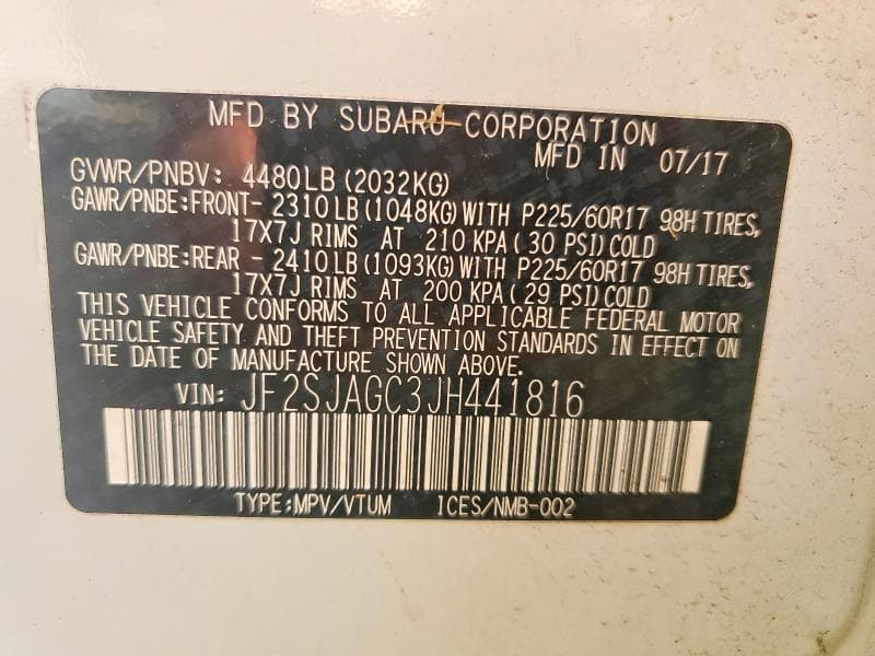 2018 SUBARU FORESTER 2.5I PREMIUM 2.5I PREMIUM 14