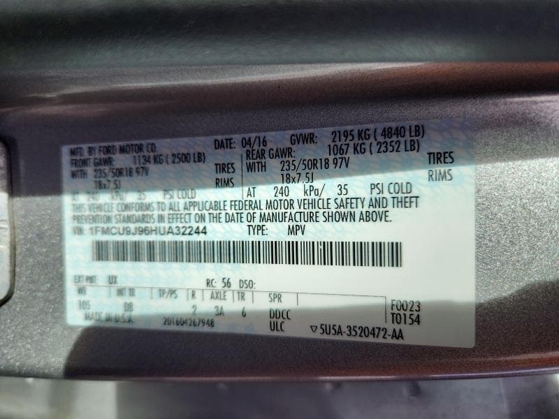 2017 FORD ESCAPE TITANIUM 14
