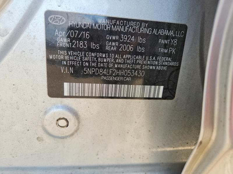2017 HYUNDAI ELANTRA SE 12
