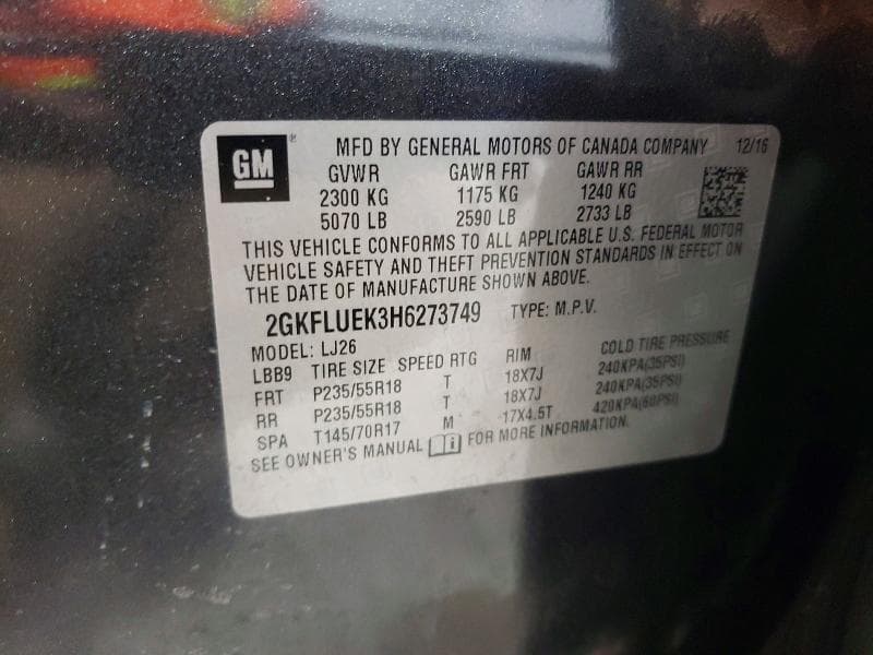 2017 GMC TERRAIN SLT 14
