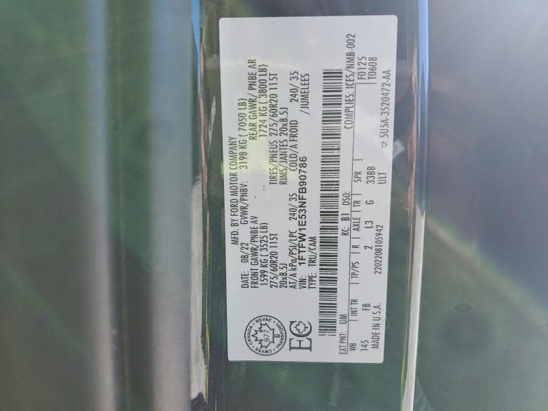 2022 FORD F150 SUPERCREW 13
